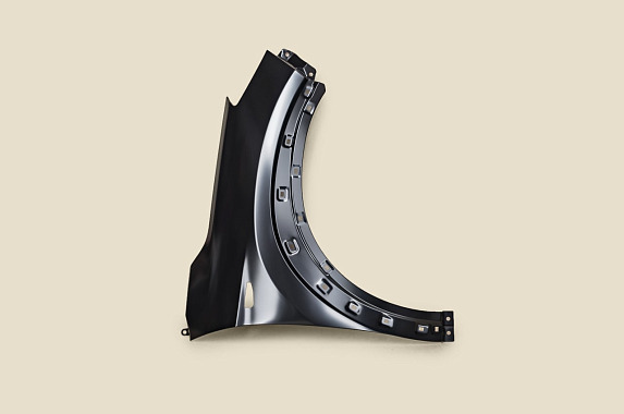 Крыло правое с отверстием под расширитель и повторитель Hyundai Tucson 2015-2021 (Тайвань)