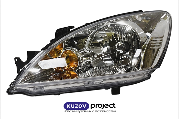 Фара левая (хром) с механическим корректором Mitsubishi Lancer 2003-2010 (TYC /  Тайвань)
